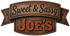 Wooden sign with 'Sweet & Sassy Joe's' text on a white background